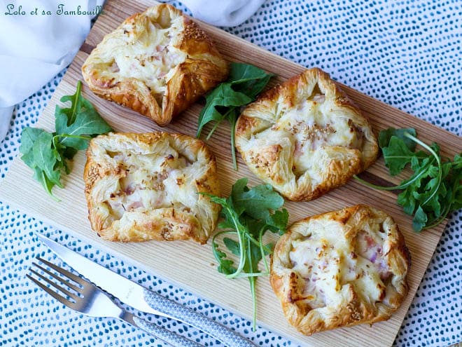 feuilletés au bacon,recette feuilleté repas,feuilleté repas soir,feuilletés repas