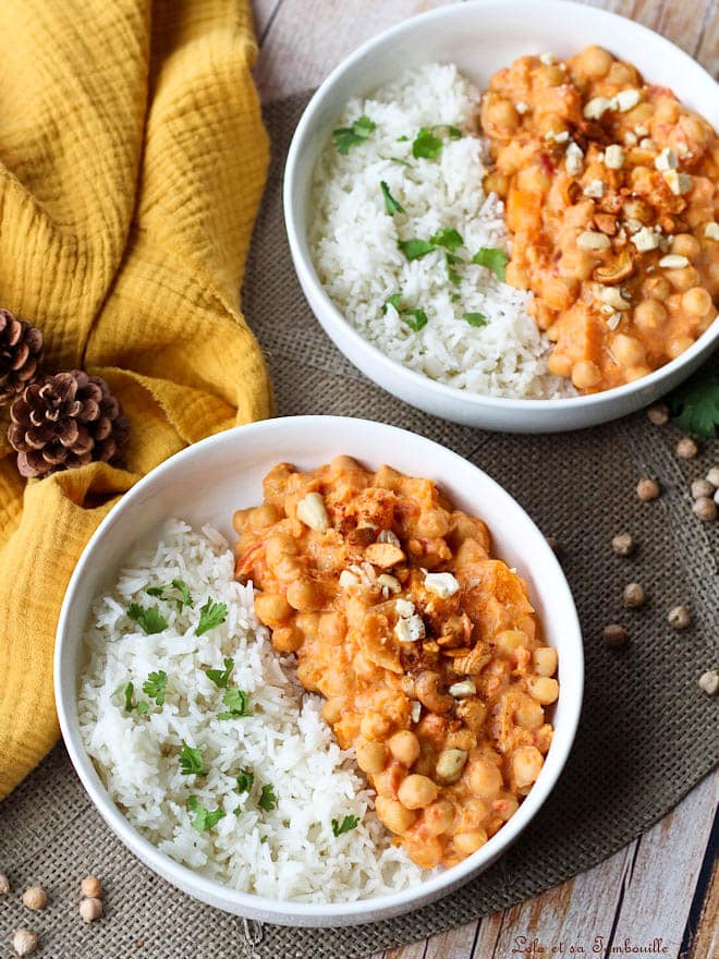 curry pois chiches coco, curry pois chiches butternut, recette curry pois chiches
