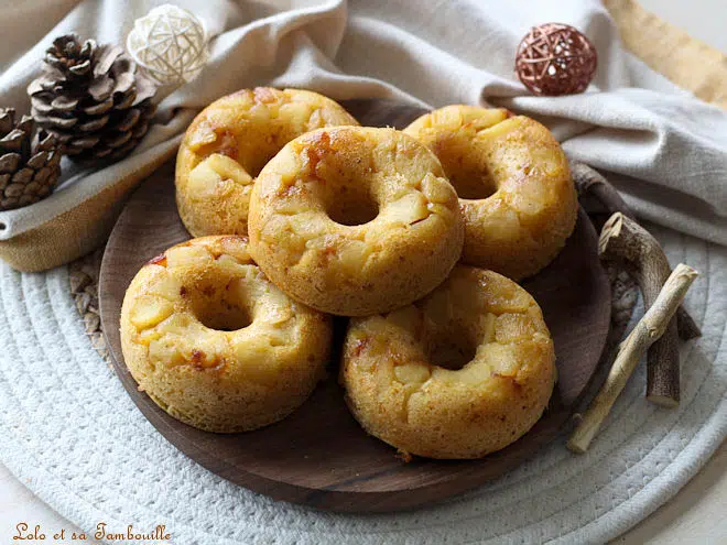 Donuts aux pommes caramélisées,recette donuts aux pommes caramélisées,recette donuts aux pommes,donuts aux pommes,donuts pommes au four,recette donuts pommes au four