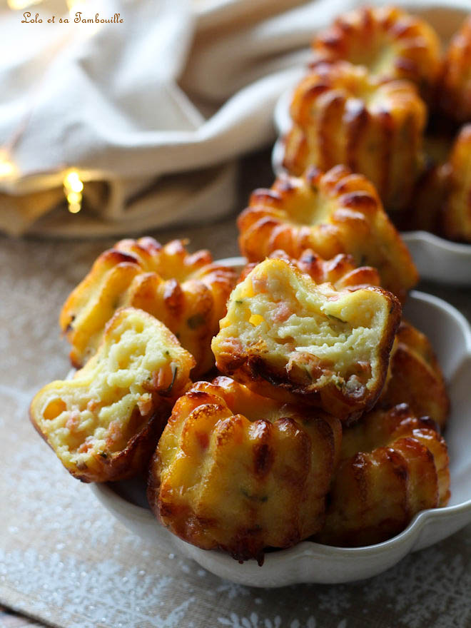 Cannelés salés truite fumée mozzarella, Cannelés truite fumée mozzarella, Cannelés moelleux et fondants salés, recette cannelés sales, cannelé truite fumée