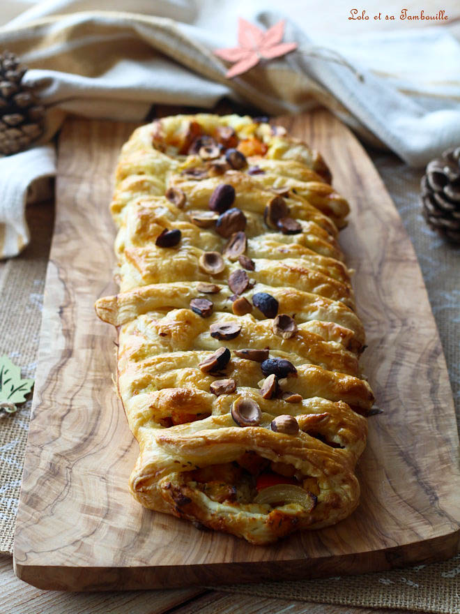 Feuilleté au potimarron Feuilleté au potimarron, Feuilleté potimarron cheddar, recette avec du potimarron, Recette d'automne potimarron rôti miel