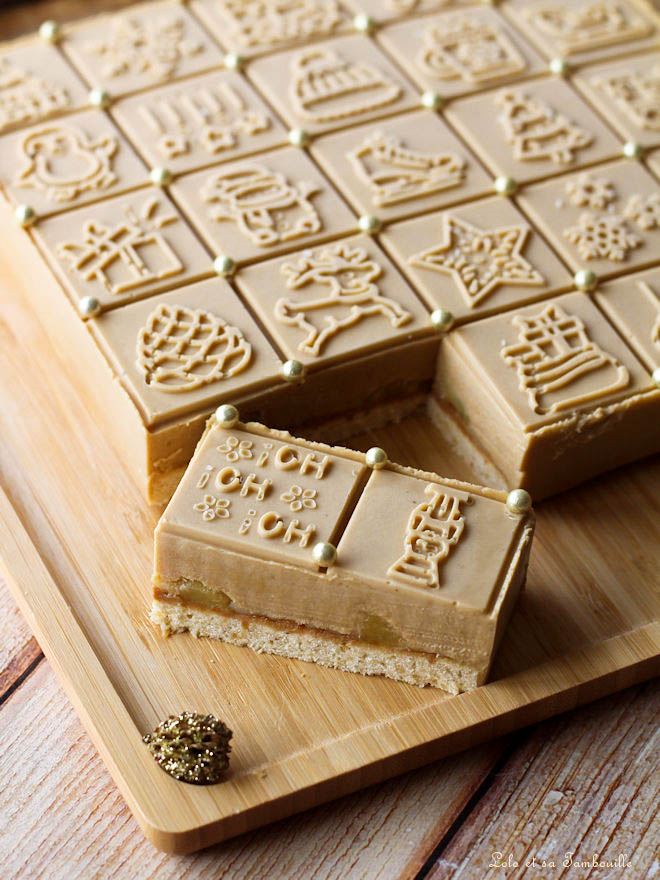 Entremets pommes & spéculoos entremet pommes spéculoos, recette entremet pomme speculoos, dessert de noel facile, Entremets pommes spéculoos noisette, recette dessert de noël facile et rapide