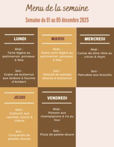 Menu de la semaine du 01 au 05 décembre 2025,idée repas de saison hiver,menu de saison hiver,repas de saison hiver,Menu du 1er au 5 décembre,Menu d'hiver,menu d hiver pas cher,menu d hiver pour la semaine,menu d'hiver facile,menu d hiver pour le soir,menu d'hiver équilibré,Menu familial facile,plat familial facile et pas cher,repas familial facile et rapide,plat familial facile a rechauffer,plat familial facile a faire,repas familial facile a faire,plat familial facile,Démarrer décembre cuisine,Cuisine hivernale facile