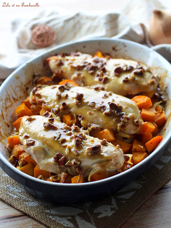 Blancs de poulet rôti au sirop d'érable Blancs de poulet au sirop d'érable, recette blancs de poulet au sirop d'érable, recette blancs poulet rôtis sirop d'érable, Poulet rôti au four complet, poulet sirop d'érable au four