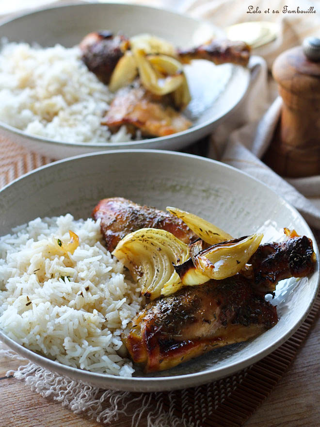 Cuisses de poulet au miel & citron cuisses de poulet au miel citron et herbes de provence, poulet mariné citron thym au four, poulet roti au four miel citron, recette cuisse poulet sucre salée, poulet au four simple et rapide, sauce miel citron poulet
