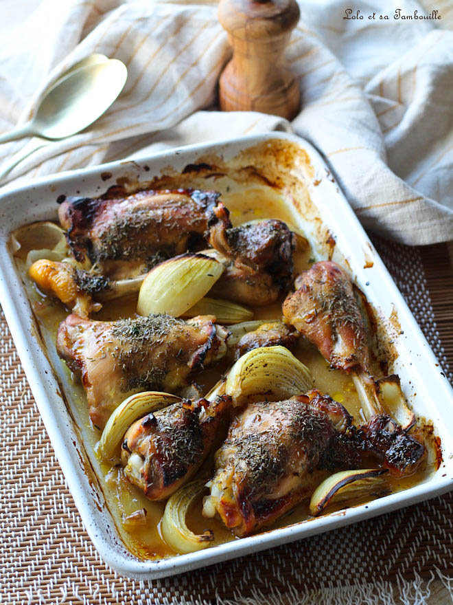 Cuisses de poulet au miel & citron cuisses de poulet au miel et citron, poulet miel citron au four, cuisse de poulet miel citron au four, recette poulet sucré salé, recette poulet roti sucré salé, pilon de poulet au four facile et rapide