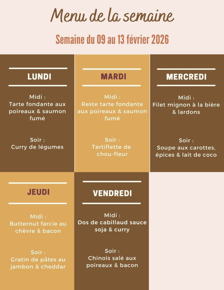 Menu de la semaine du 09 au 13 février 2026,menu de la semaine,menu de la semaine à imprimer,menu de la semaine équilibré,menu de la semaine famille,idée menu de la semaine,idée menu de la semaine famille,idee menu de la semaine healthy,idee menu de la semaine pas cher,idée menu de la semaine équilibré,idee menu de la semaine facile,idee menu de la semaine facile et rapide,idée menu de la semaine à imprimer,idee menu de la semaine simple,idée menu semaine,idée menu semaine hiver,idée menu semaine équilibré,idée menu semaine simple,idée menu semaine famille