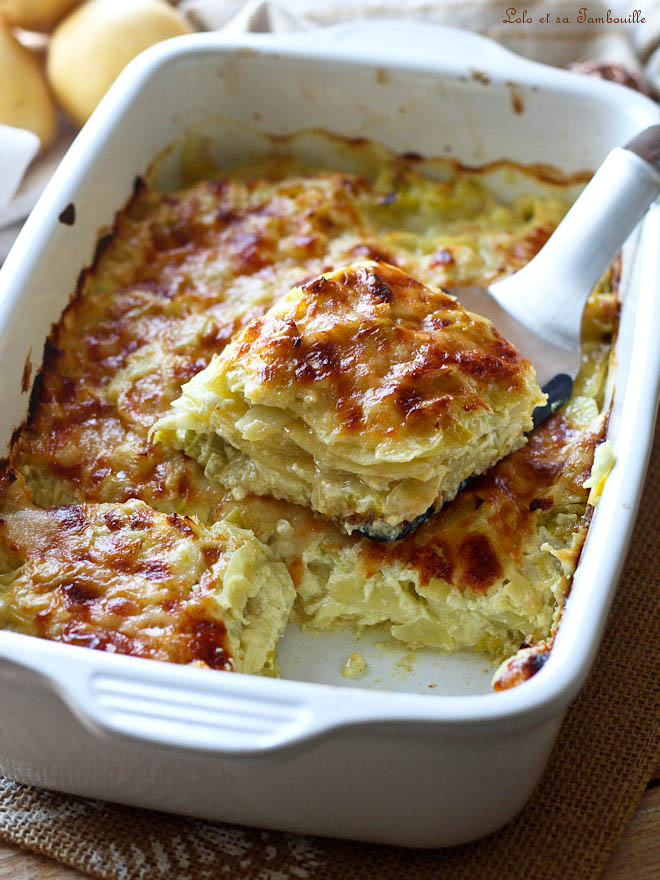 Gratin de pommes de terre aux poireaux gratin de pommes de terre crémeux aux poireaux, gratin pommes de terre poireaux oignons, gratin pommes de terre crémeux, gratin pommes de terre fondue de poireaux