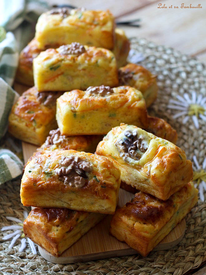 Cakes aux carottes & boursin cake carottes Boursin, cake salé carottes râpées, recette cake carotte salé fromage, recette cake salé au Boursin facile, recette cakes carottes boursin