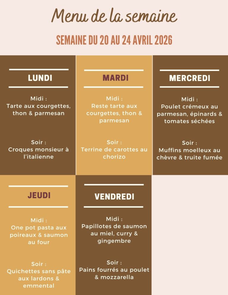 Menu de la semaine du 20 au 24 avril 2026,menu de la semaine 20 au 24 avril,menu semaine avril,menu semaine avril 2026,idée menu semaine avril,menu hebdomadaire facile,menu semaine facile et rapide équilibré,menu semaine facile et rapide pas cher,menu semaine facile,menu semaine facile et pas cher,menu semaine facile et rapide,planning repas semaine,planning repas semaine famille,planning repas semaine équilibré,planning repas semaine gratuit,menu semaine rapide,menu semaine rapide et facile,menu semaine simple et équilibré,menu semaine simple,repas semaine rapide facile,menu semaine rapide et équilibré,menu semaine simple et pas cher,menu semaine simple famille,menu de la semaine du 20 au 24 avril,idées repas du 20 au 24 avril,menu equilibre semaine facile et rapide,menu semaine healthy rapide,menu semaine équilibré simple,menu de la semaine équilibré et facile,menu semaine sain et rapide,repas semaine facile équilibré rapide,organisation repas semaine avril,planning repas semaine avril