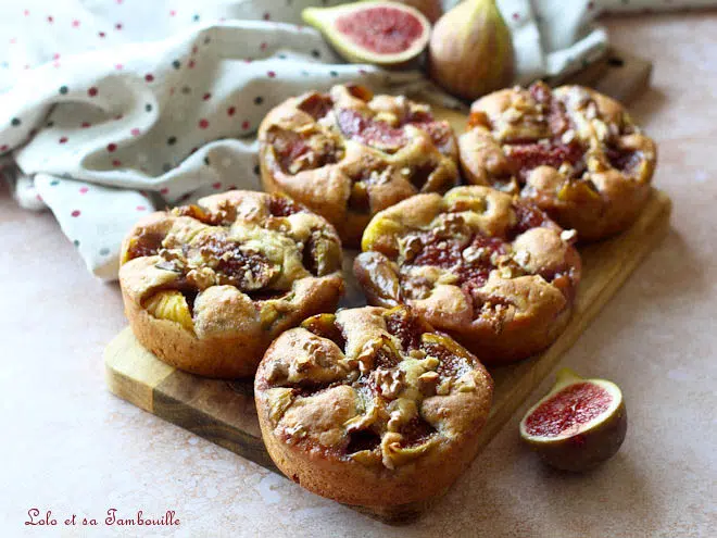 Gâteau moelleux aux figues & noix